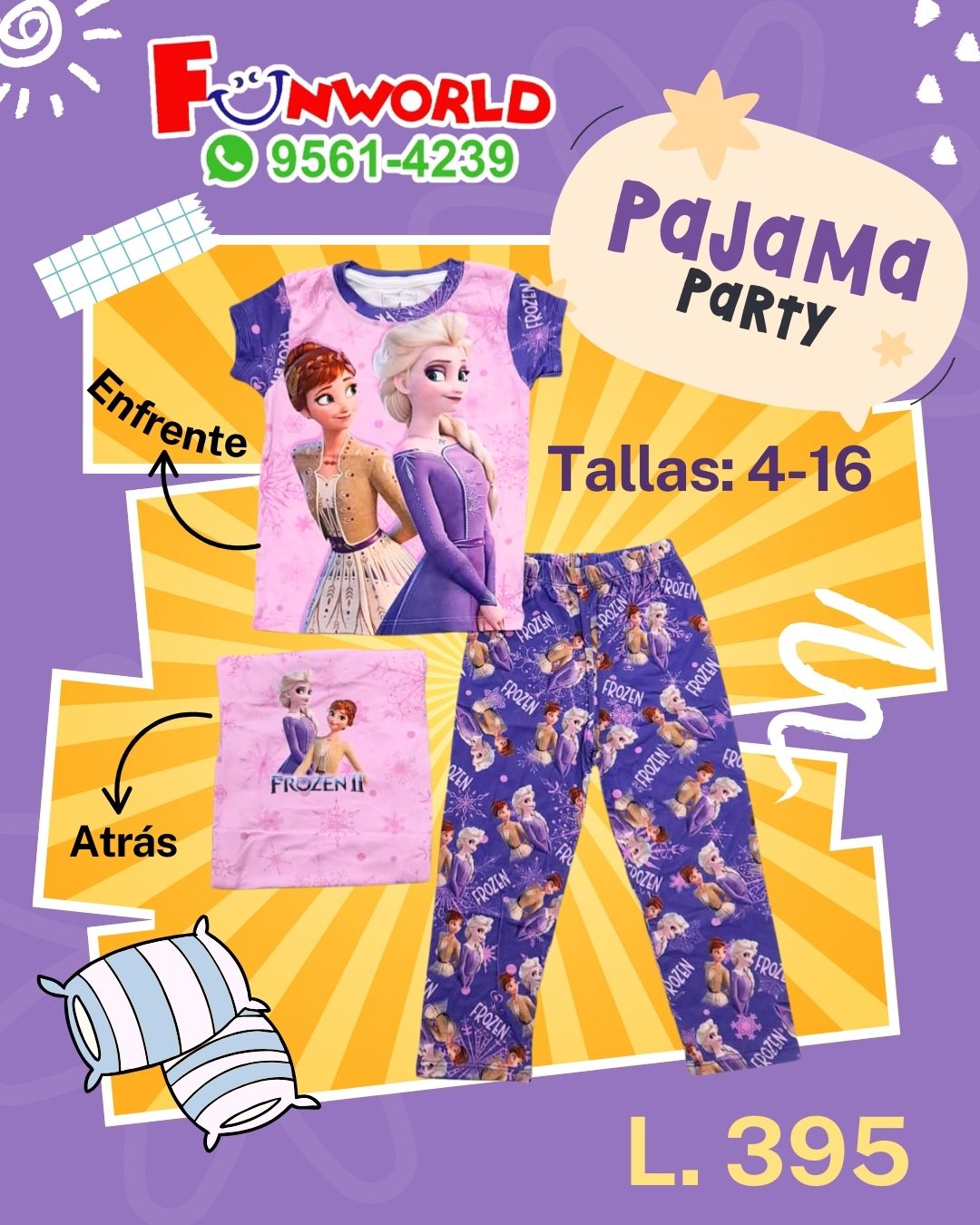 PIJAMA NIÑA FROZEN